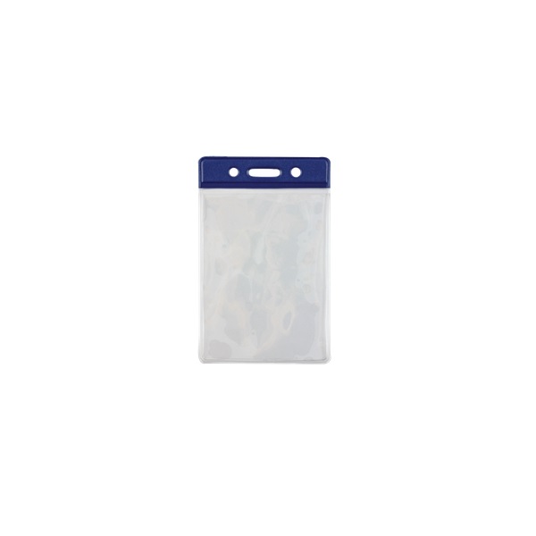 Bilde av 86x54 mm Card holder / carrying case soft plastic. Blue top / clear (vertical / portrait). 60270308 (DE,SE,NO,FI,RO,PL)